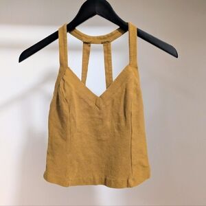 Anthropologie Mustard Knit Crop Tank Size XS